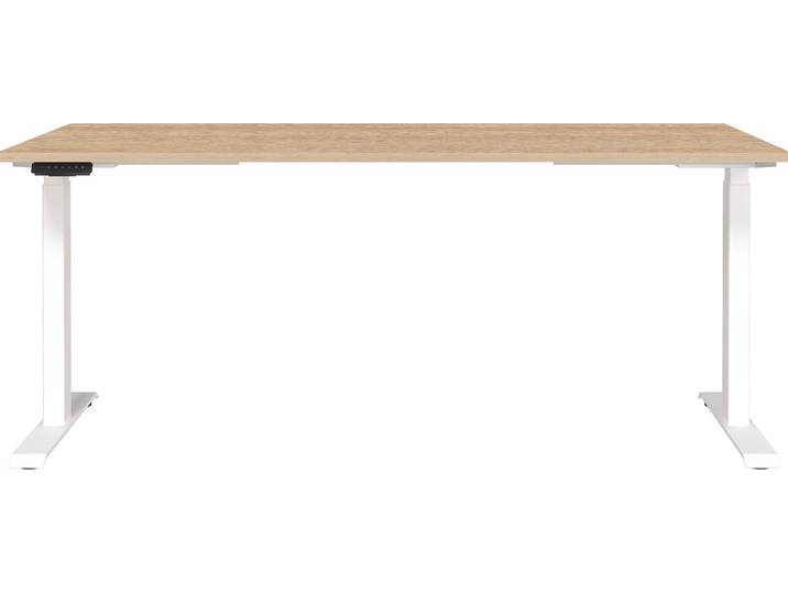 Schreibtisch GERMANIA Jet , lindberg, eiche, nachbildung, weiß, weiß, lindberg, eiche, nachbildung, B:180cm H:72cm T:80cm, Tische, Schreibtisch