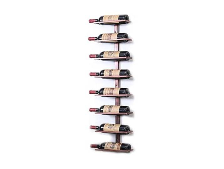 Failjierue Weinregal zur Wandmontage für 8 Weinflaschen Weinflaschenhalter für Restaurants, Bars, Alltagsküche usw., 27 x 9 x 100 cm