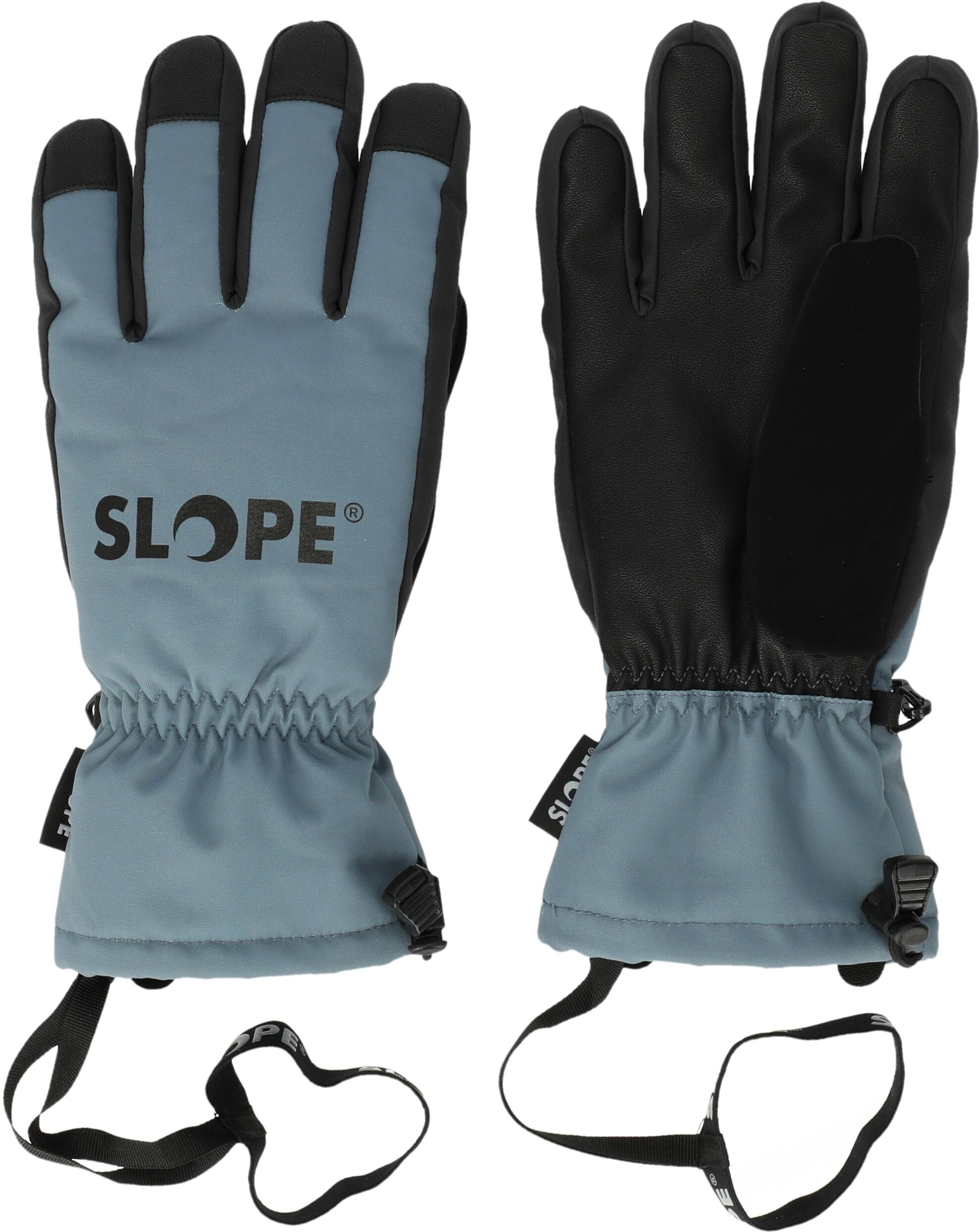 Skihandschuhe SLOPE "Finnick", Damen, Gr. S, grau (blau), 100% Polyester, unifarben, Handschuhe, In wasser- und winddichter Qualität