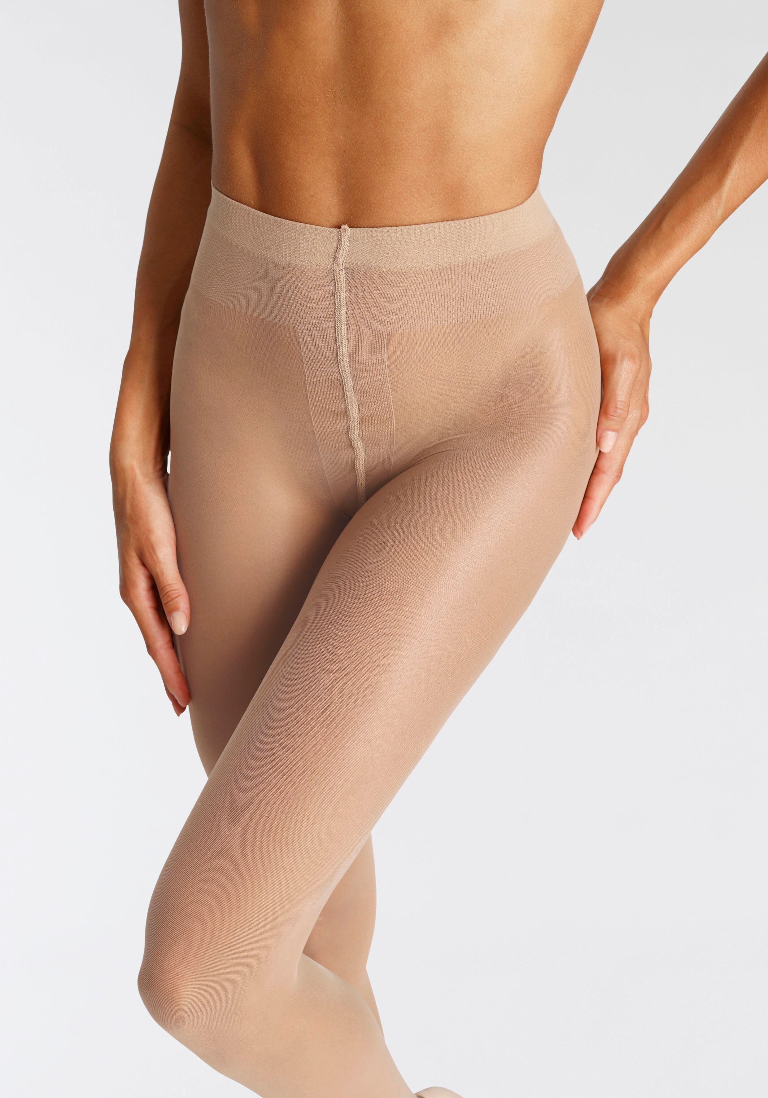 Feinstrumpfhose LASCANA, Damen, Gr. 40/42, beige (skin), Obermaterial: 80% Polyamid, 20% Elasthan, unifarben, elastisch, Strumpfhosen Feinstrumpfhose, leichter Stützeffekt