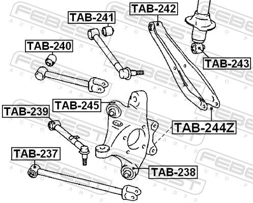 Febest Lagerung, Lenker Tab-239 Vor Der Achse Für Toyota