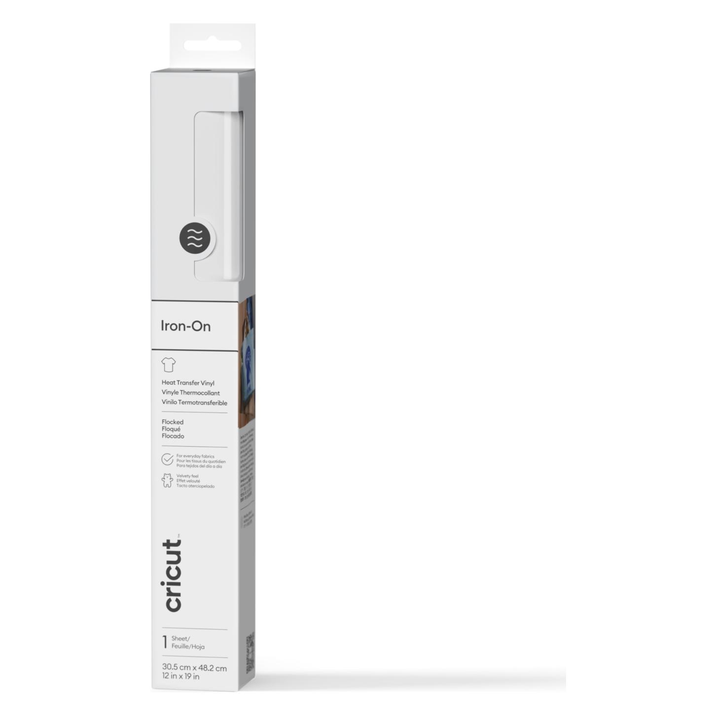 Cricut Flocked Iron-On WHITE 30x48cm (2011789)