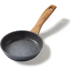 STONELINE Back to Nature Bratpfanne, 16 cm, antihaftbeschichtete Pfanne mit echten Steinpartikeln, alle Herdarten inkl. Induktion, fettfreies Braten