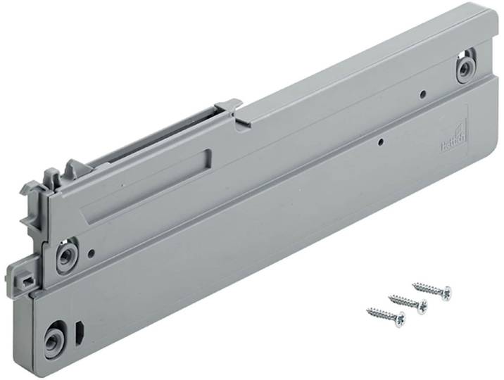 Türdämpfer FORTE, grau, B:28,9cm H:1,5cm T:10,6cm, Kunststoff, Türdämpfer, Türdämpfer, Türstopper Set, Dämpfung, robustes Material, einfache Montage