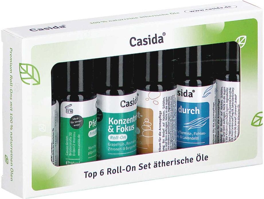 Casida Roll-on Set Top 6 ätherische Öle