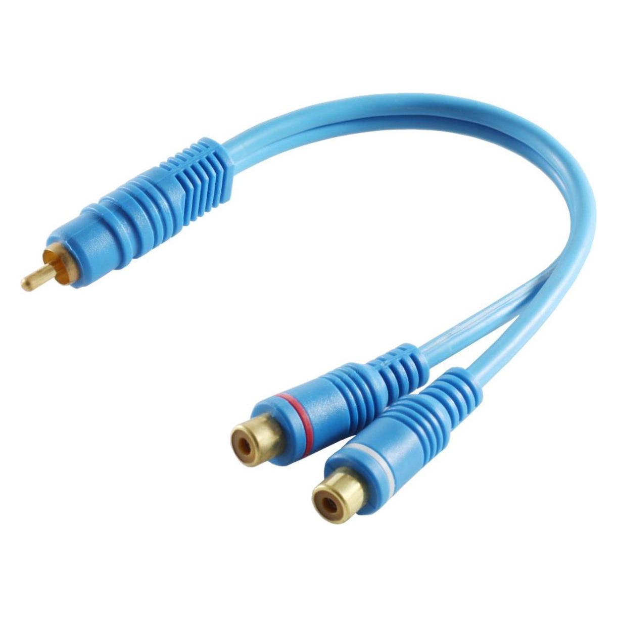Shiverpeaks S/CONN maximum connectivity Cinch Verlängerung Kabel-Cinchstecker auf 2 Cinchkupplung, doppelt gesch (0.20 m, Cinch Kabel) (40045)