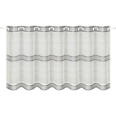 Scheibengardine GERSTER "Ubbe" Gr. 1, beige (natur), B:140cm H:50cm, Polyester, Gardinen, HxB: 50x140, mit modernem Streifen Design