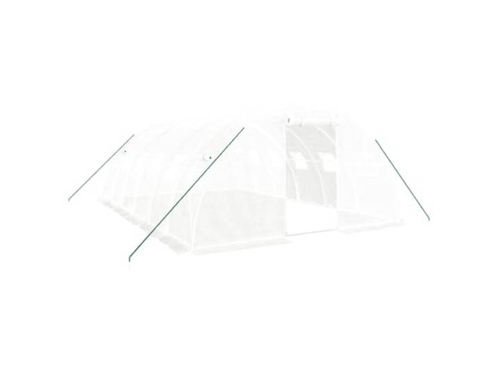 Gewächshaus Mit Stahlrahmen 24 M² 6x4x2 M PE-Abdeckung, Reißverschlusstür, 4 Netzfenster, Für Obst Und Gemüse
