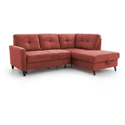sit & more Ecksofa Valona Stoff Cherry
