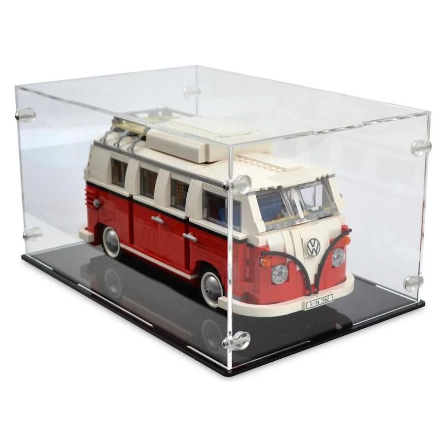 iDisplayit Acryl-Display für LEGO 10220 Volkswagen T1 Campingbus (Mit schwarzem Boden) (EC322116N-BLK)