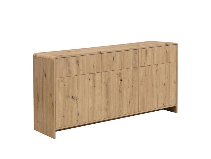 Buffet avec portes et tiroirs en mdf, marron