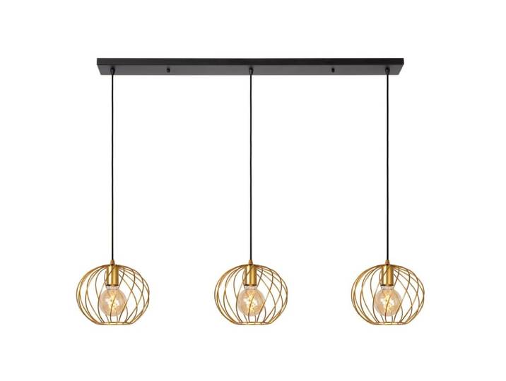 Suspension métal 3 lumières laiton 130 cm