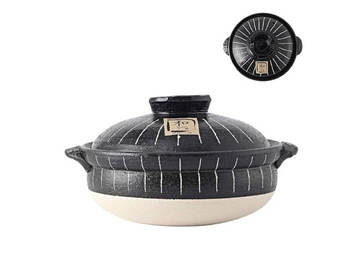ZYJIX Japanischer Donabe -ton -Topf, Keramik -erdgeschoss Heißer Topf, Voraber Eintopftopf In Japan Hergestellt(Size:29.5x16cm,Color:a)