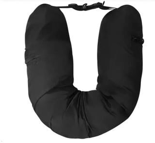 Uplifted Finds Fillable Travel Neck Pillow Stuff With Clothes Portable Pillowcase Storage Bag black