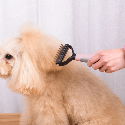 PetsAreLife Dematting Brush For Pets Pink