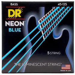 DR Strings Neon Blue NBB5-45 - Saiten E-Bass