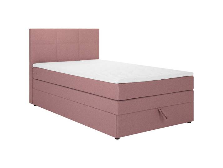 Welnova Boxspringbett, Altrosa, Kunststoff, H4, Höhe ca. 17 cm, 120x200 cm, gepolstertes Kopfteil, Kinderzimmer & Jugendzimmer, Jugendmöbel, Jugendbetten, Jugend-Boxspringbetten