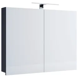 Spiegelschrank Badinos Schwarz mit LED