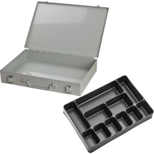 ADB Sortimentskasten 88611, 33 x 5 x 23cm, Metall, mit 11 Fächern