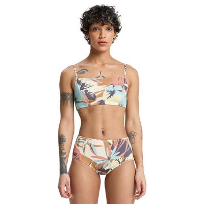Bikini-Hose QUIKSILVER "Cobidji", Damen, Gr. M, bunt (garden glade interact floral), Obermaterial: 87% Nylon, 13% Elasthan., Badehosen Bikini-Hose