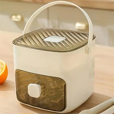 Eiswürfelbereiter für 48 Stück mit leicht zu drückendem Deckel – großes Fassungsvermögen, doppellagiges Design, Aufbewahrungsschale aus lebensmittelechtem Kunststoff, geeignet zum Einfrieren – ideal