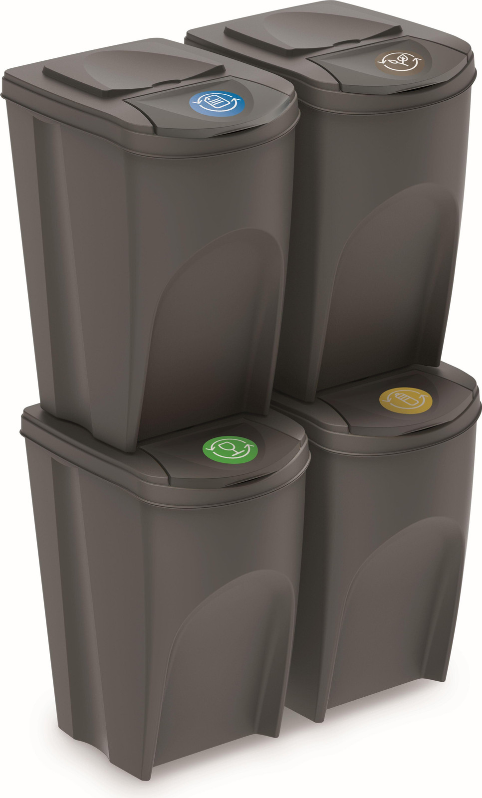 Afvalbak Sortibox IKWB35S4 Prosperplast - steingrijs