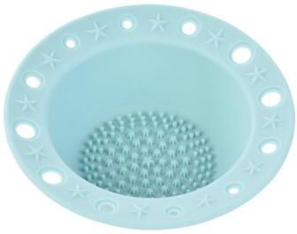 Inspired Deals Silicone Makeup Brush Cleaner Bowl Tray For Fast Brush Cleaning And Cosmetic Tool Care blue