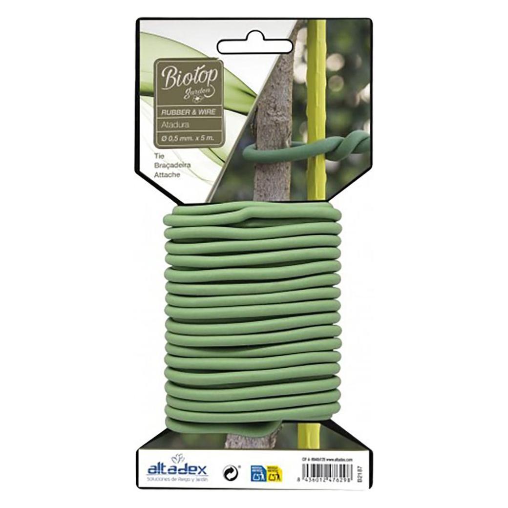 Biotop Rubber plant tie with wire core, ø5 mm x 5 m (500 cm) (66643079)