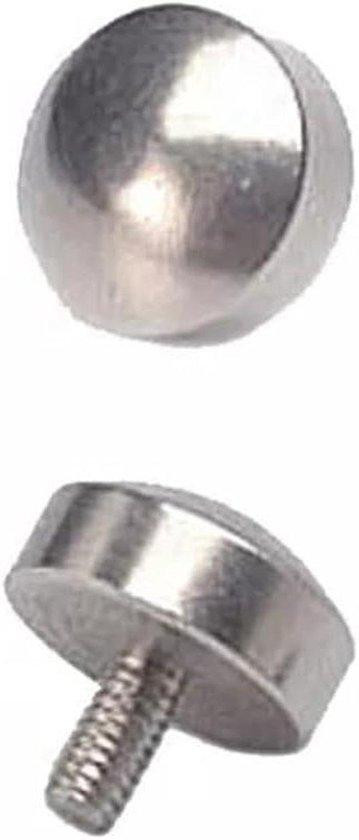 Meetpunt Sferisch Punt - Dieptemeter Tip - Zilver - M2.5 Schroefdraad