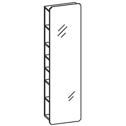 Artiqua 400 Spiegelregal, Stahlgrau, 400-HSR-1-45-88 400-HSR-1-45-88