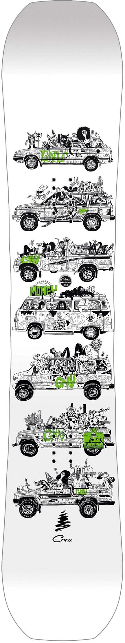 Gnu  - Money - 154W - Planche Snowboard