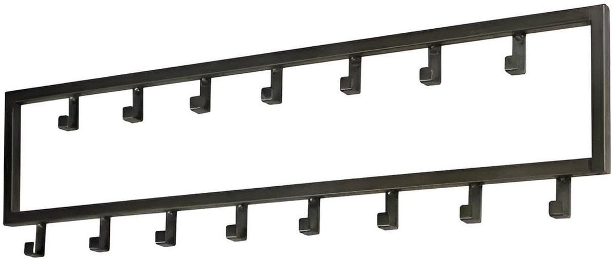 Unyqoos Moderne Zwarte Wandgarderobe met 15 Haken voor de Hal, Badkamer of Keuken