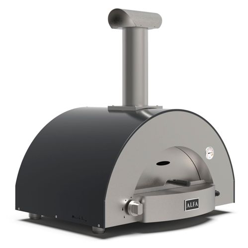 Alfa Forni Classico 2 Pizze Hybrid Schiefer Grau