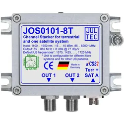 Jultec GmbH Einkabelumset. f.1 SAT JOS0101-8T u.Terrestrik 1xGlasfaser FC/PC 8xRec. (Antennenkabel), Antennenkabel