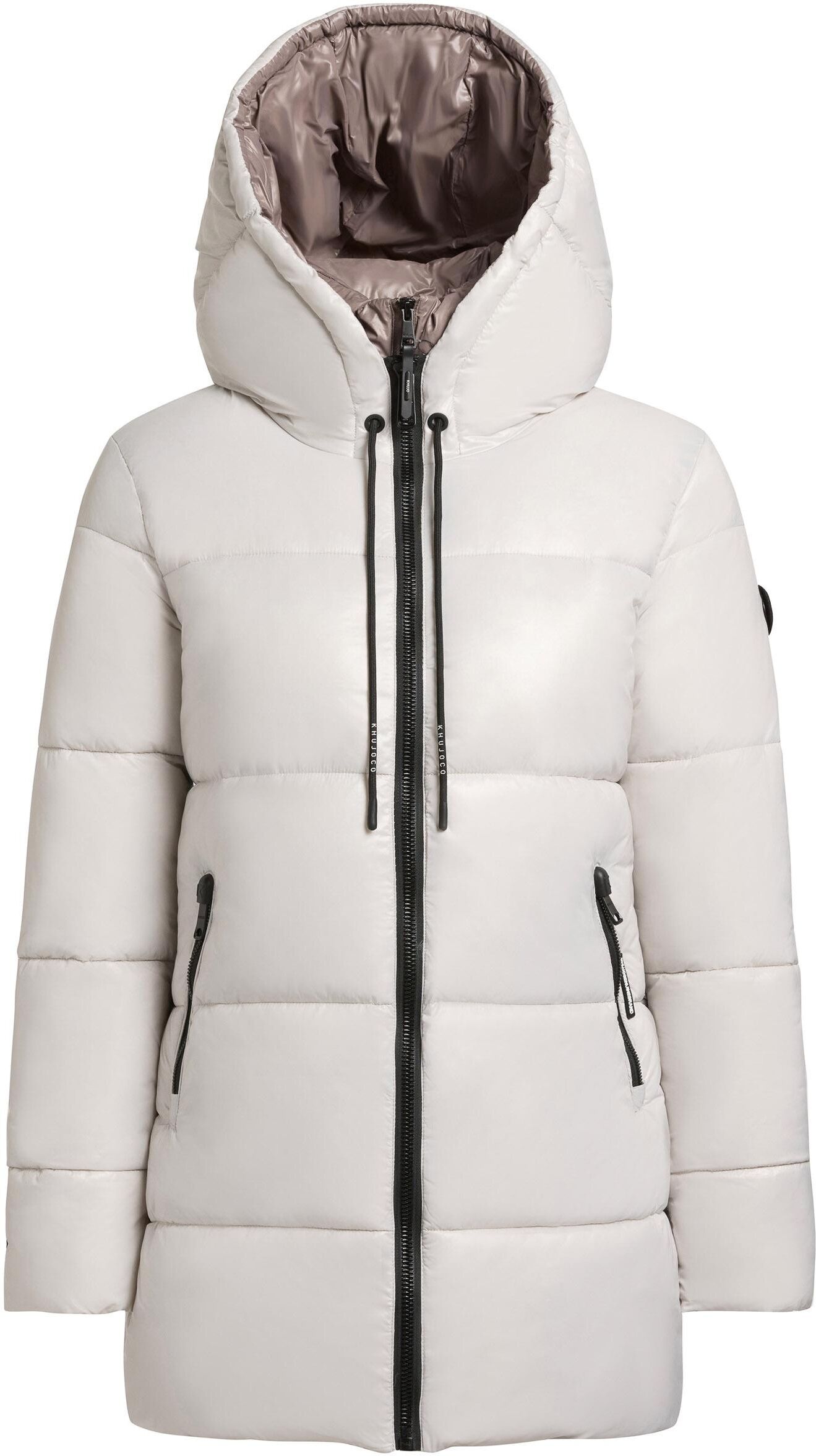 Kurzmantel KHUJO "Steppmantel Grana-YM", Damen, Gr. L, weiß (flash weiß), Obermaterial: 100% Nylon NY.  Obermaterial: Futter: 100% Nylon NY. 100% Polyester PES., Mäntel Kurzmantel