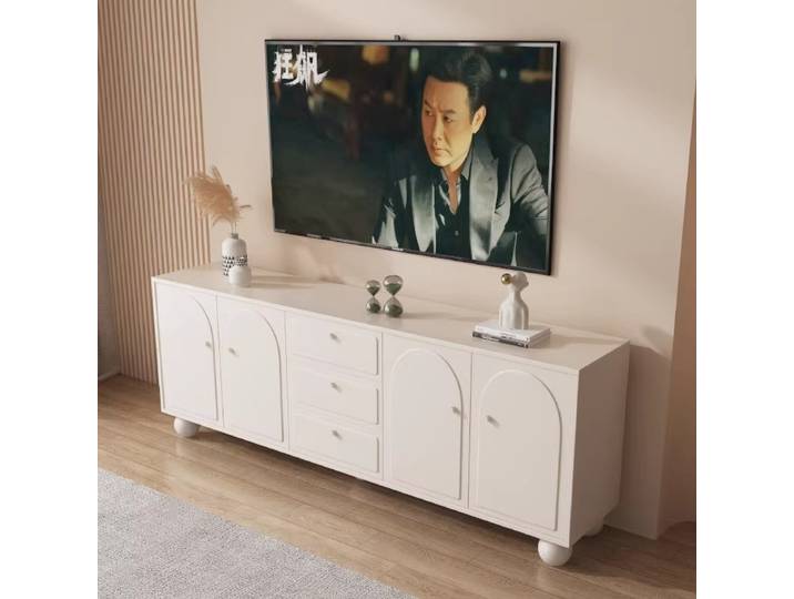 Meuble TV console moderne blanc de luxe pour salon, commode, meuble pour téléviseur, accessoires pour la maison