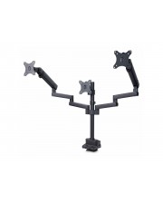 StarTech.com Triple Monitor Desk Mount For Up To Three 27in Screens VESA 75x75/100x100 Tool-Less Arm Adjustments C-Clamp/Grommet Spring-Assisted Arms Befestigungskit einstellbarer für 3 LCD-Anzeigen Aluminium Stahl Kunststoff Schwarz Bildschirmgröße: bis (3MP2AG-MONITOR-ARM)