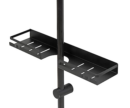 Wenko Turbo-Loc Altarella douchestangcaddy zwart, 45 cm