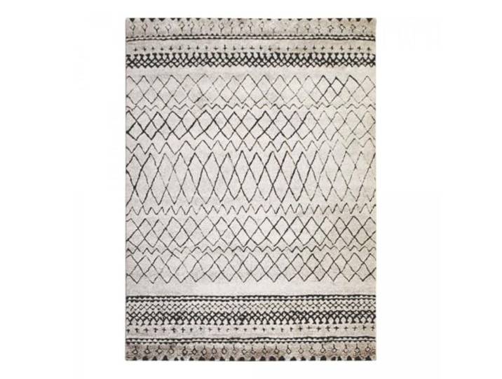 UnAmourDeTapis Tapis Berbère Style\, 80 X 150 Cm\, Motif Berbère\, Écru\, Noir\, pour Chambre\, Look Graphique\, Fabrication Turquie\, Poils Ras Tissé\, 11347