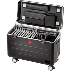 Parat Paraproject Case i16 iPad Flex2Connect für 16x iPad inklusive USB-Lightning-Kabel mit Ladestatusa..., Notebookwagen, Schwarz