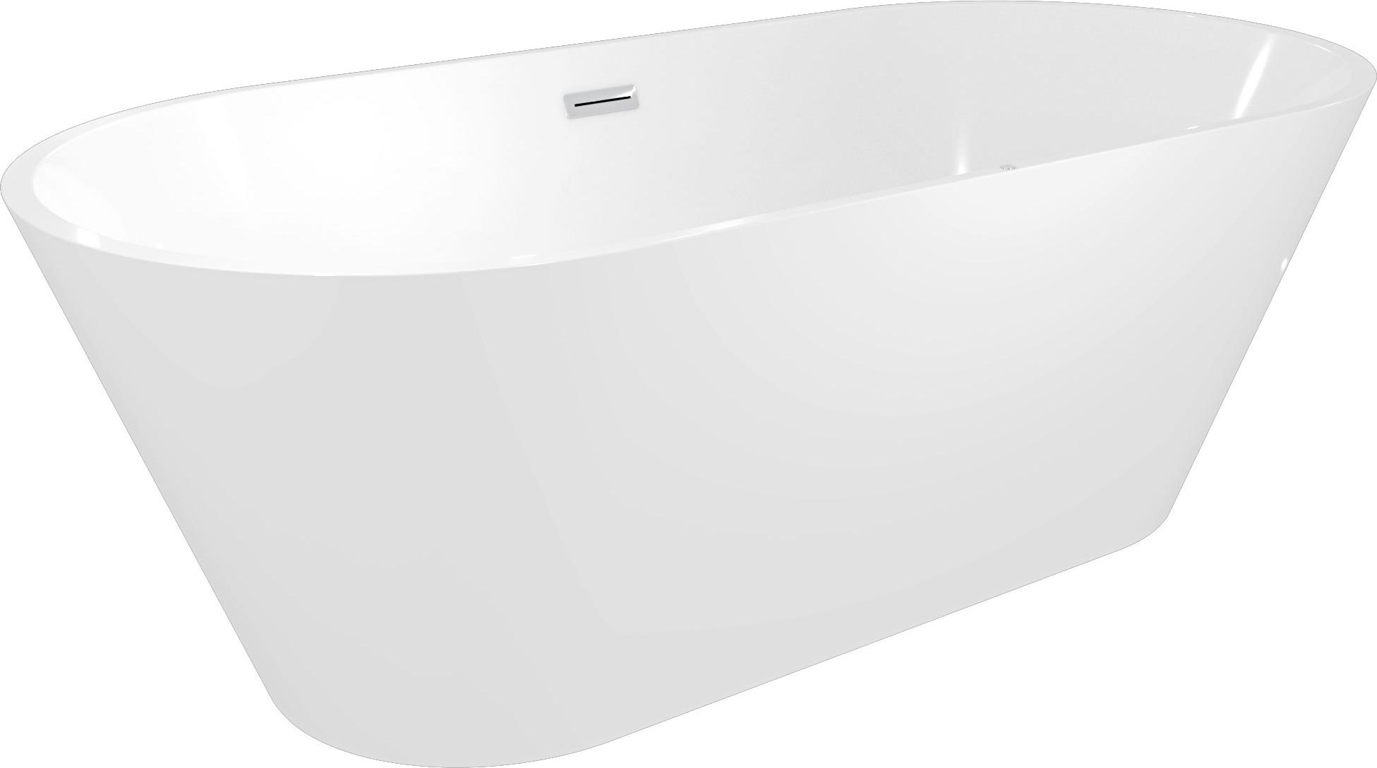 freistehende Badewanne Wanne F11 170x80cm Whirlpool mit Luftmassage