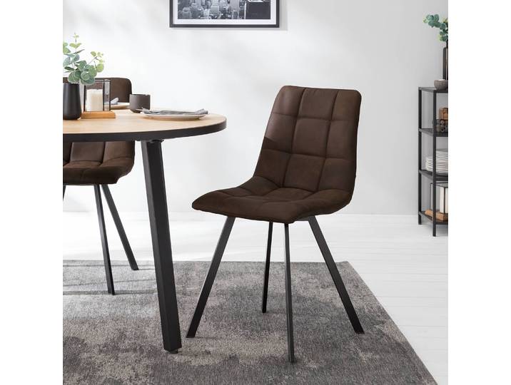 Polsterstuhl Donnell 44 x 86 x 57cm Braun/Braun 2er Set