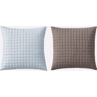 Kissenhülle HEINE HOME, braun (braun, grau), B:40cm L:40cm, Polyester, 100% Polyester, Kissenbezüge, Kissenhülle