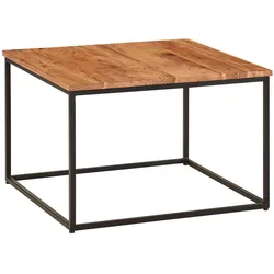 COUCHTISCH Industrial, Akazienholz mit Eisengestell, handgefertigt, robust und stabil