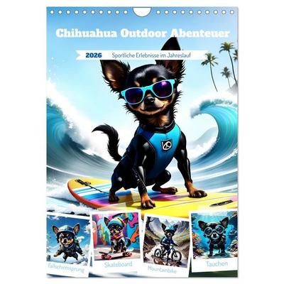 Chihuahua Outdoor Abenteuer (Wandkalender 2026 DIN A4 hoch), CALVENDO Monatskalender