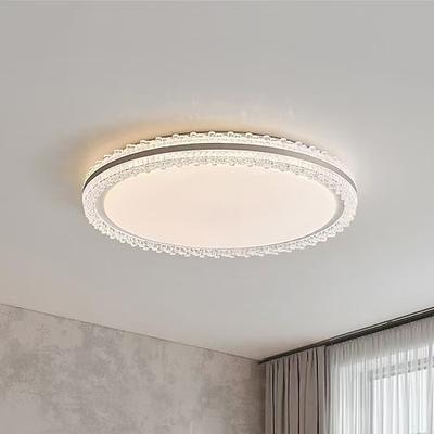 LED-Deckenleuchte, Aluminium-Acryl-Scheibenschirm, moderner Stil, Unterputzbeleuchtung, zeitgenössische Inneneinrichtung – 48 cm, weiß