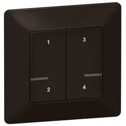 Legrand 756368 Valena Life with Netatmo Szenentaster 4-fach, Farbe: Schwarz