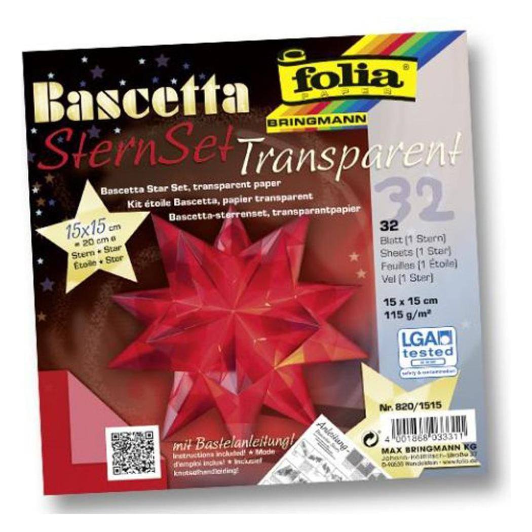 Folia Faltblätter Bascetta-Stern midi rot (115 g/m², 1x) (820/1515)