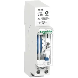 Schneider Electric 15331 Zeitschaltuhr mechanisch IHH 7j 1c ARM, 1 TE, 7 Tage, 1 Kanal