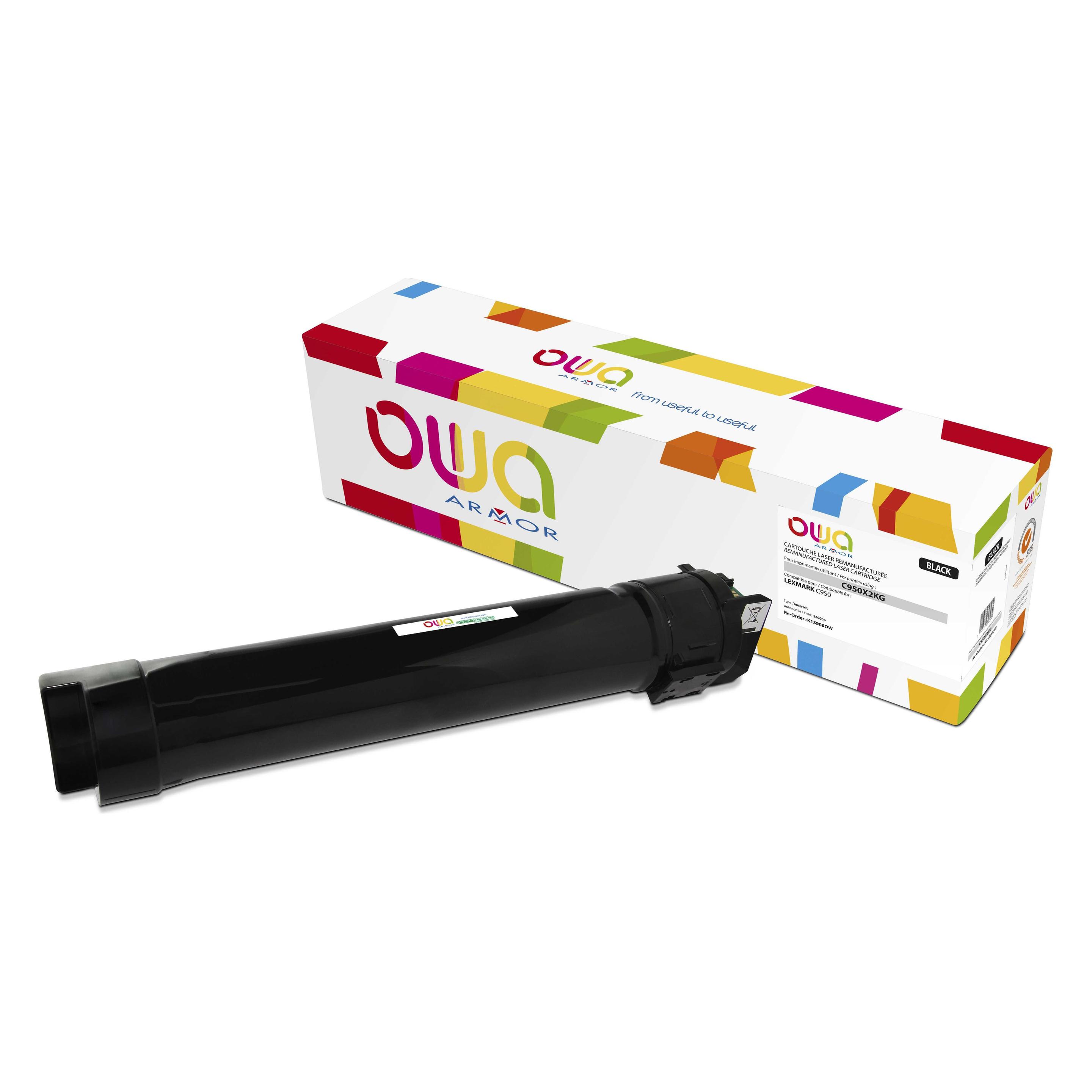 Armor OWA OWA - Schwarz  - Tonerpatrone (Alternative zu: Lexmark C950X2KG) (BK) (K15909OW)